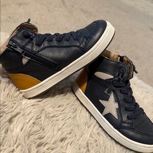 Old Soles Navy and Yellow Kids Shoes
